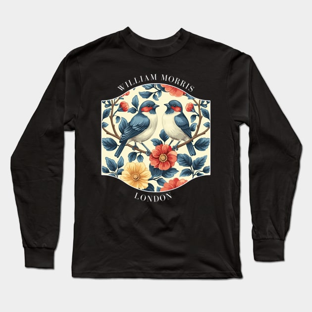 William Morris "Birds" Long Sleeve T-Shirt by William Morris Fan